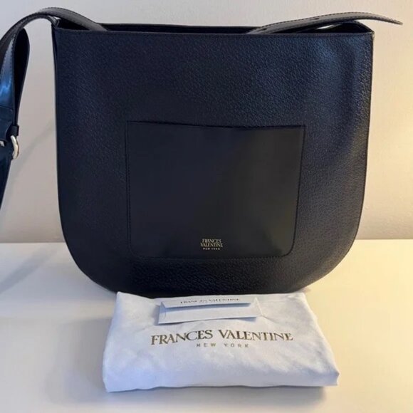 Frances Valentine Ellen Boarskin Hobo Black: Elegant & RARE - Picture 3 of 11